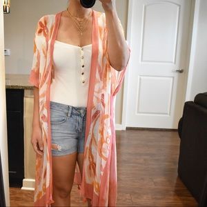 LAST 1️⃣ Watercolor Moroccan Flower Kimono